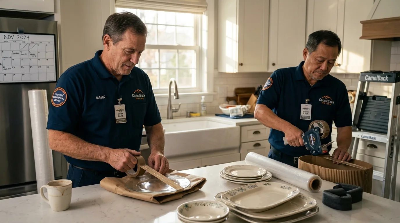 Professional crew packing kitchen dishware in Sneedville, TN